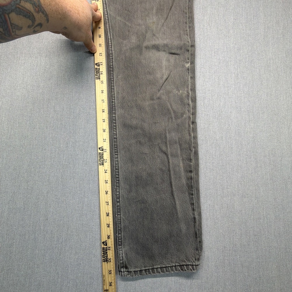 Vintage Levi's Black 501 Jeans Men's 35x34 (Fits 33x33) Made In USA Distressed - Picture 14 of 16